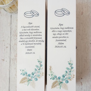 Luxus 2db bortartó szülököszöntők, Esküvő, Emlék & Ajándék, Szülőköszöntő ajándék, Decoupage, transzfer és szalvétatechnika, MESKA