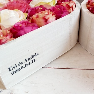 Sziv szeretet köszönőajándék párban - esküvő - emlék & ajándék - szülőköszöntő ajándék - Meska.hu