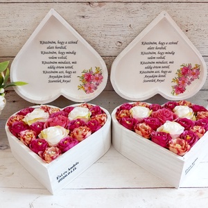 Sziv szeretet köszönőajándék párban - esküvő - emlék & ajándék - szülőköszöntő ajándék - Meska.hu