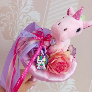 Szivárvány Unikornis ballagási csokor - otthon & életmód - virágdekoráció - virágok - virágcsokor - Meska.hu