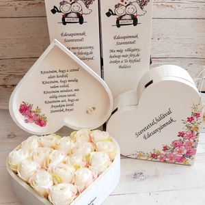 Pazar ekrü szülőköszöntő garnitúra pink - Meska.hu