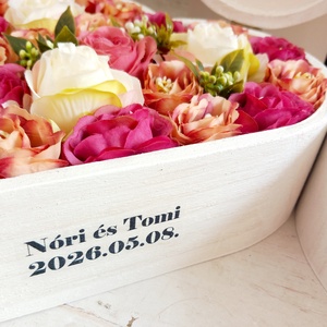 Mályva Szülőköszöntő garnitúra pink - esküvő - emlék & ajándék - szülőköszöntő ajándék - Meska.hu