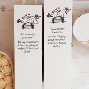 Pazar ekrü szülőköszöntő garnitúra pink - esküvő - emlék & ajándék - szülőköszöntő ajándék - Meska.hu