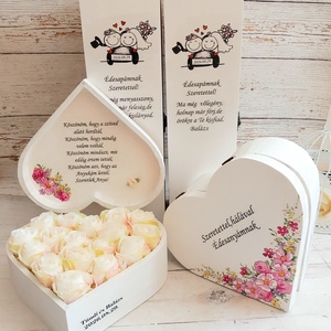 Pazar ekrü szülőköszöntő garnitúra pink - Meska.hu