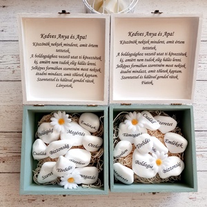 Kedves Anya Apa kövecskés dobozkák - Meska.hu