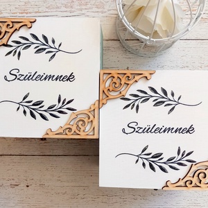 Kedves Anya Apa kövecskés dobozkák - esküvő - emlék & ajándék - szülőköszöntő ajándék - Meska.hu