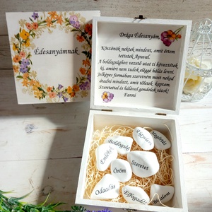 Virágos Szülököszöntő alapkövei garnitúra - esküvő - emlék & ajándék - szülőköszöntő ajándék - Meska.hu