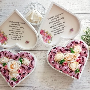 Luxus mályva-ekrü szives szúlököszöntők - Meska.hu