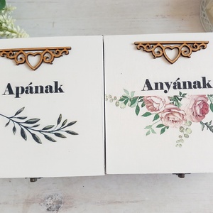 Anya és Apa motivációs kövecskés szülőköszöntő - esküvő - emlék & ajándék - szülőköszöntő ajándék - Meska.hu