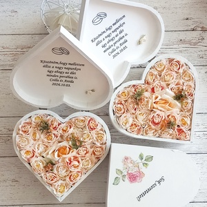 Tanú köszöntő, Esküvő, Emlék & Ajándék, Köszönőajándék, Decoupage, transzfer és szalvétatechnika, Tanudról se feledkezz meg.Köszöntsd fel szivecskés virágboxal.Egyedi névre szolóan.További termékei..., MESKA