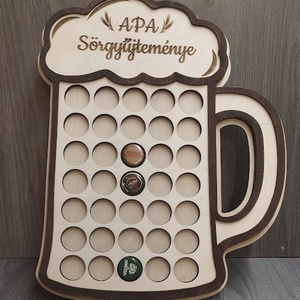 Söröskupak gyüjtő, Otthon & Életmód, Dekoráció, Fali és függő dekoráció, Falra akasztható dekor, Gravírozás, pirográfia, MESKA