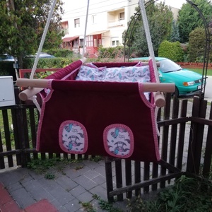 100 % pamut bordó - hintalovas hinta - játék & sport - hinta & kerti játék - Meska.hu