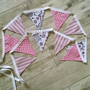 Zászló girland - otthon & életmód - dekoráció - fali és függő dekoráció - falra akasztható dekor - Meska.hu