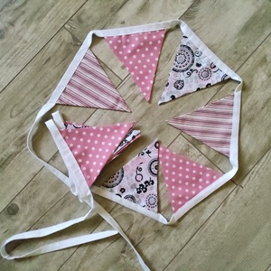 Zászló girland - otthon & életmód - dekoráció - fali és függő dekoráció - falra akasztható dekor - Meska.hu