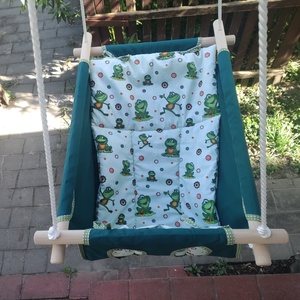 100% pamut zöld-brekis hinta - játék & sport - hinta & kerti játék - Meska.hu