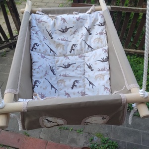 100% pamut drapp-dínós hinta - játék & sport - hinta & kerti játék - Meska.hu