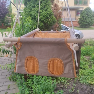 100 % pamut drapp -napsárga pöttyös hinta - játék & sport - hinta & kerti játék - Meska.hu