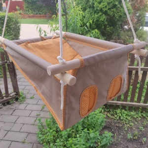 100 % pamut drapp -napsárga pöttyös hinta, Játék & Sport, Hinta & Kerti játék, Varrás, Famegmunkálás, MESKA