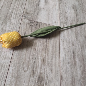 Textil tulipán sárga, Otthon & Életmód, Dekoráció, Asztal és polc dekoráció, Asztaldísz, Varrás, MESKA
