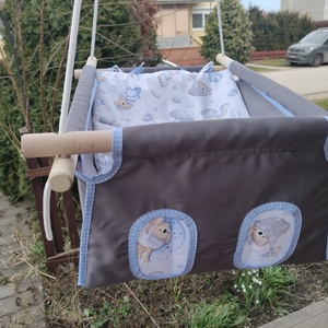 100% pamut szürke-kék koala macis hinta - játék & sport - hinta & kerti játék - Meska.hu