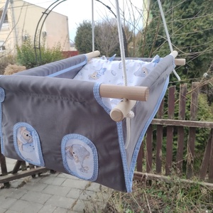 100% pamut szürke-kék koala macis hinta - Meska.hu