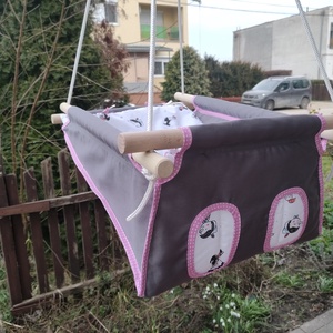 100% pamut szürke Pinokkió hinta (lányos) - Meska.hu