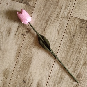 Textil tulipán rózsaszín, Otthon & Életmód, Dekoráció, Asztal és polc dekoráció, Asztaldísz, Varrás, MESKA