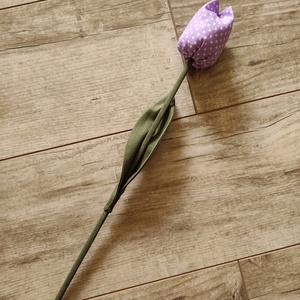 Textil tulipán lila, Otthon & Életmód, Dekoráció, Asztal és polc dekoráció, Asztaldísz, Varrás, MESKA