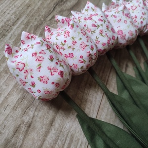 Textil tulipán viragos - otthon & életmód - dekoráció - asztal és polc dekoráció - asztaldísz - Meska.hu