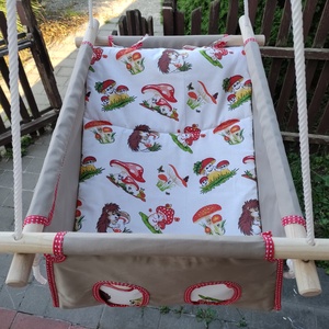 100 % pamut drapp- gombás hinta - játék & sport - hinta & kerti játék - Meska.hu