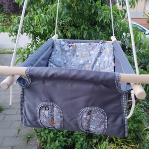 100 % pamut szürke -robotos hinta  - Meska.hu