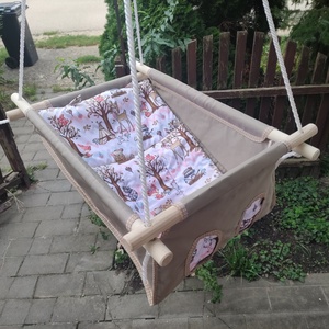100 % pamut drapp -erdei mintás hinta  - Meska.hu