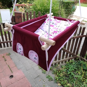 100% pamut bordó -maci, szarvas, nyuszi hinta - játék & sport - hinta & kerti játék - Meska.hu