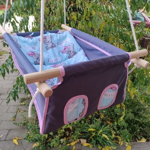 100 % pamut szürke-türkiz macis hinta kislányoknak - Meska.hu