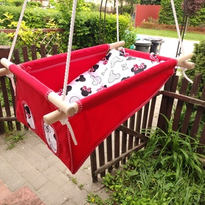 100 % pamut piros -Minnie hinta  - játék & sport - hinta & kerti játék - Meska.hu