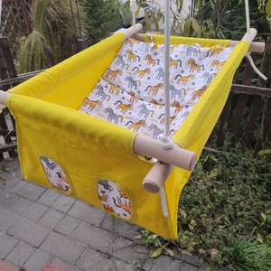 100 % pamut citromsárga-unikornisos hinta  - Meska.hu