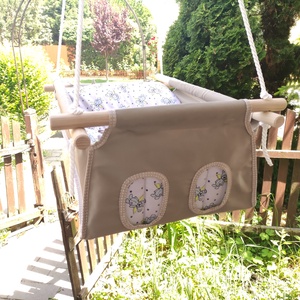 100% pamut drapp -bézs macis hinta - játék & sport - hinta & kerti játék - Meska.hu