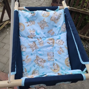 100 % pamut sötétkék-kék erdei hinta kislányoknak - játék & sport - hinta & kerti játék - Meska.hu