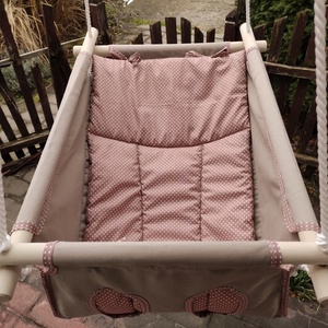 100 % pamut drapp-tejeskávé pöttyös hinta kislányoknak - játék & sport - hinta & kerti játék - Meska.hu