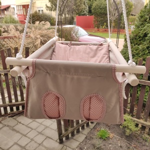 100 % pamut drapp-tejeskávé pöttyös hinta kislányoknak - játék & sport - hinta & kerti játék - Meska.hu