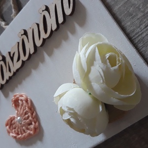 Köszönöm feliratú tábla -  - Meska.hu