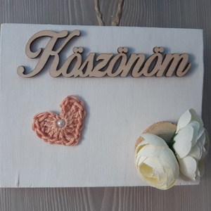 Köszönöm feliratú tábla -  - Meska.hu