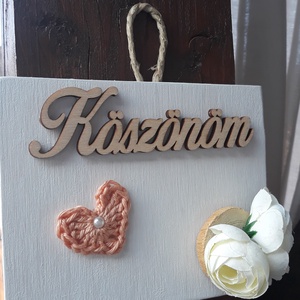 Köszönöm feliratú tábla -  - Meska.hu