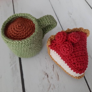 Pasztell horgolt sajttorta kávéval, Játék & Sport, Szerepjáték, Horgolás, MESKA