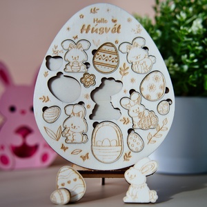 Húsvéti Kirakós és Kifestő  Kreatív Ünnepi Élmény! - játék & sport - puzzle - kirakó, kocka kirakó - Meska.hu