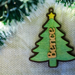 Karácsonyi fadísz egyedi névvel - karácsony - karácsonyi lakásdekoráció - karácsonyfadíszek - Meska.hu
