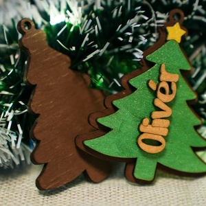 Karácsonyi fadísz egyedi névvel - karácsony - karácsonyi lakásdekoráció - karácsonyfadíszek - Meska.hu