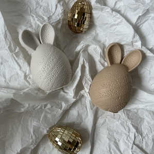 Nyuszifüles tojás - otthon & életmód - dekoráció - dísztárgy - Meska.hu