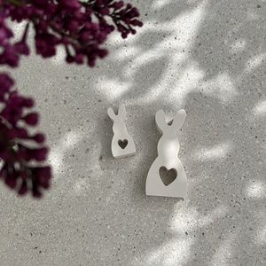 Szívecskés nyuszi dekor - Meska.hu