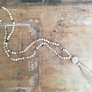 Ásvány mala, nyaklánc  - ékszer - nyaklánc - bojtos nyaklánc - Meska.hu